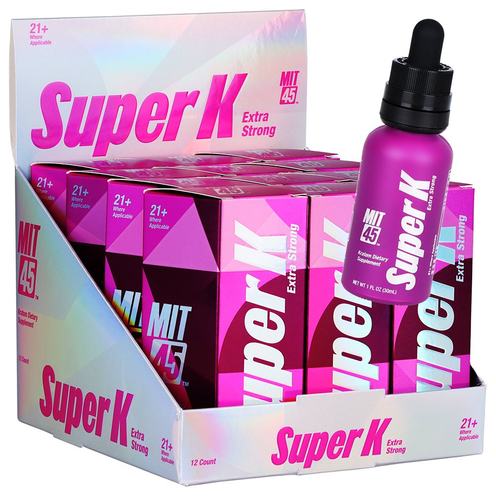 MIT45 Super K Extra Strong Kratom Shot - 375mg / 30ml 12ct