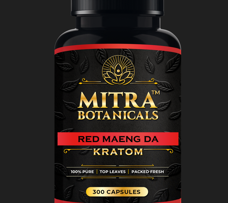 Mitra Botanicals Red Maeng Da – Kratom (300 Capsules)
